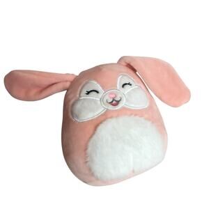 Squishmallow BOP 5” Pink & White Easter Bunny Rabbit Plush Fuzzy Tummy
